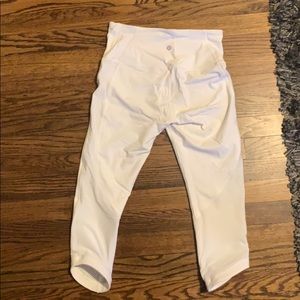 White crop leggings from Lululemon